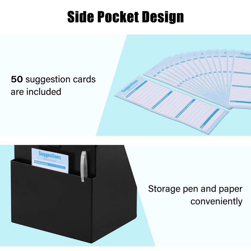 Suggestion Box with Lock Wall Mountable Metal Donation/Ballot/Voting/Collecti... gallery