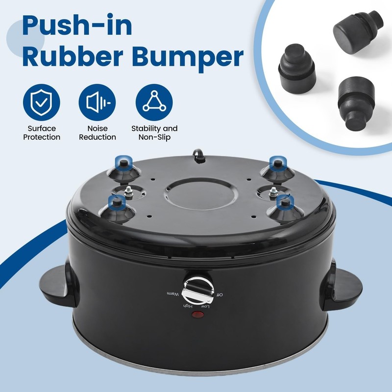 Replaceable High-Quality Rubber Legs for Slow Cookers 4-Pack - Dishwasher Safe gallery