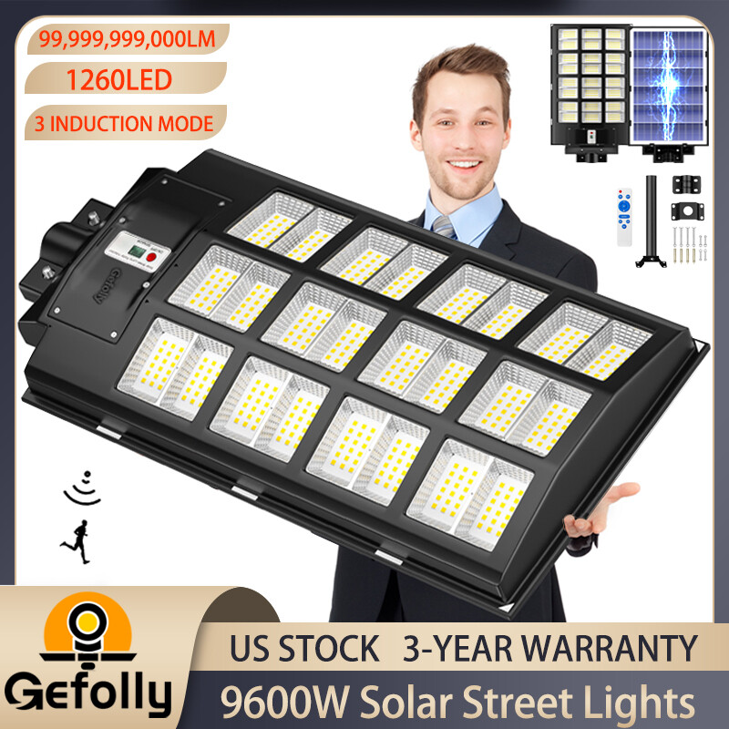 Gefolly SL-9600W Commercial Super Large Solar Street Lights Outdoor Dusk to Dawn gallery