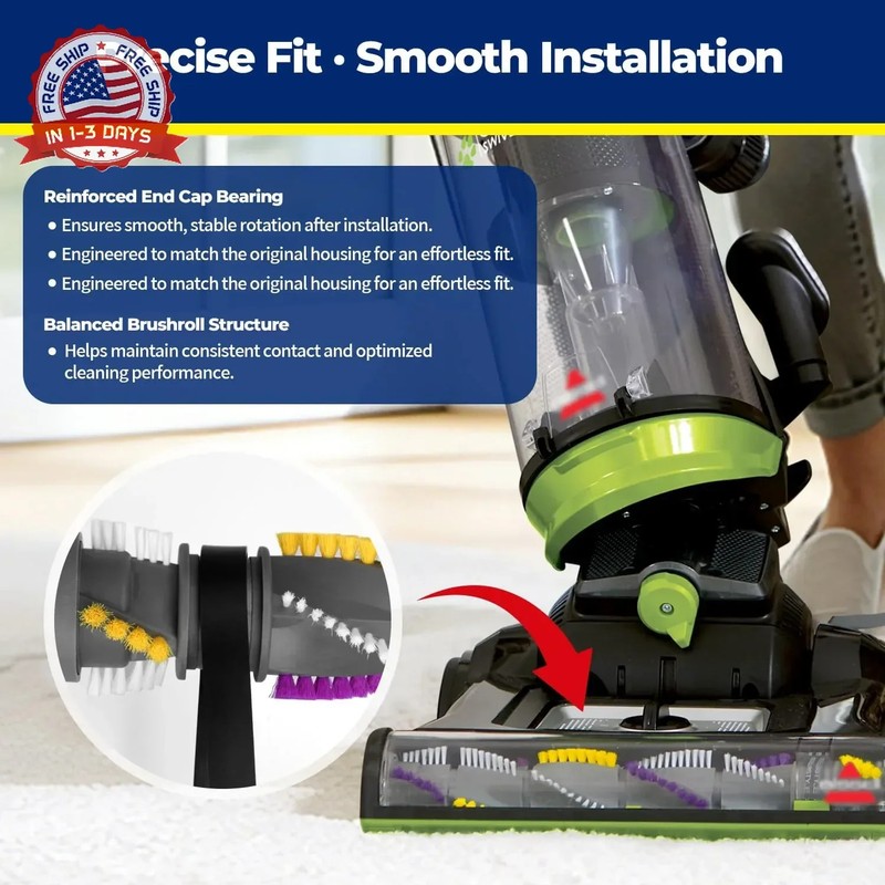Vacuum Brush Roll & Belt Kit Durable ABS Pet Hair for Upright Cleaners gallery