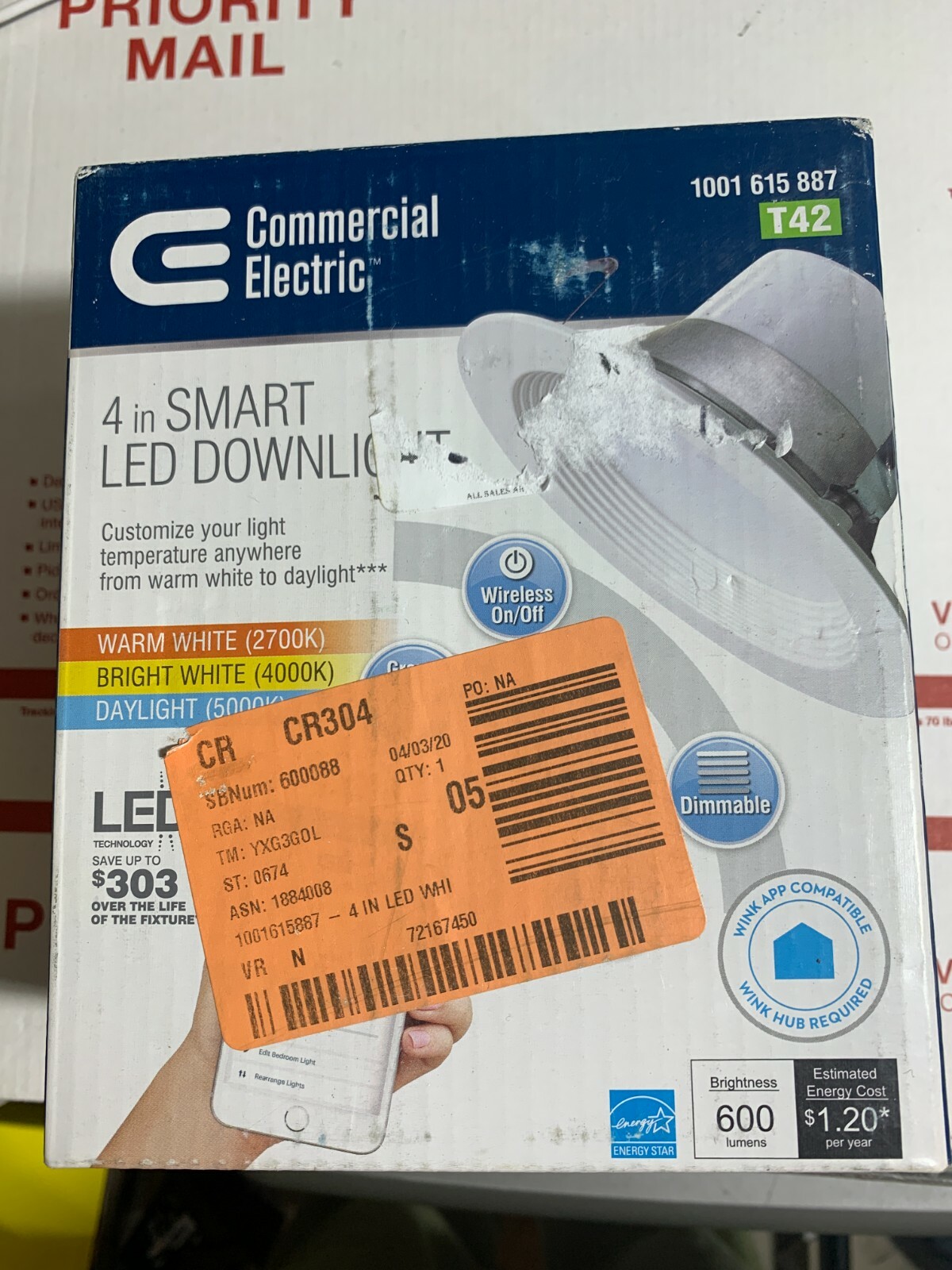 Commercial Electric T42 4” Smart LED Recessed Light 2700-5000K Wink Zigbee gallery