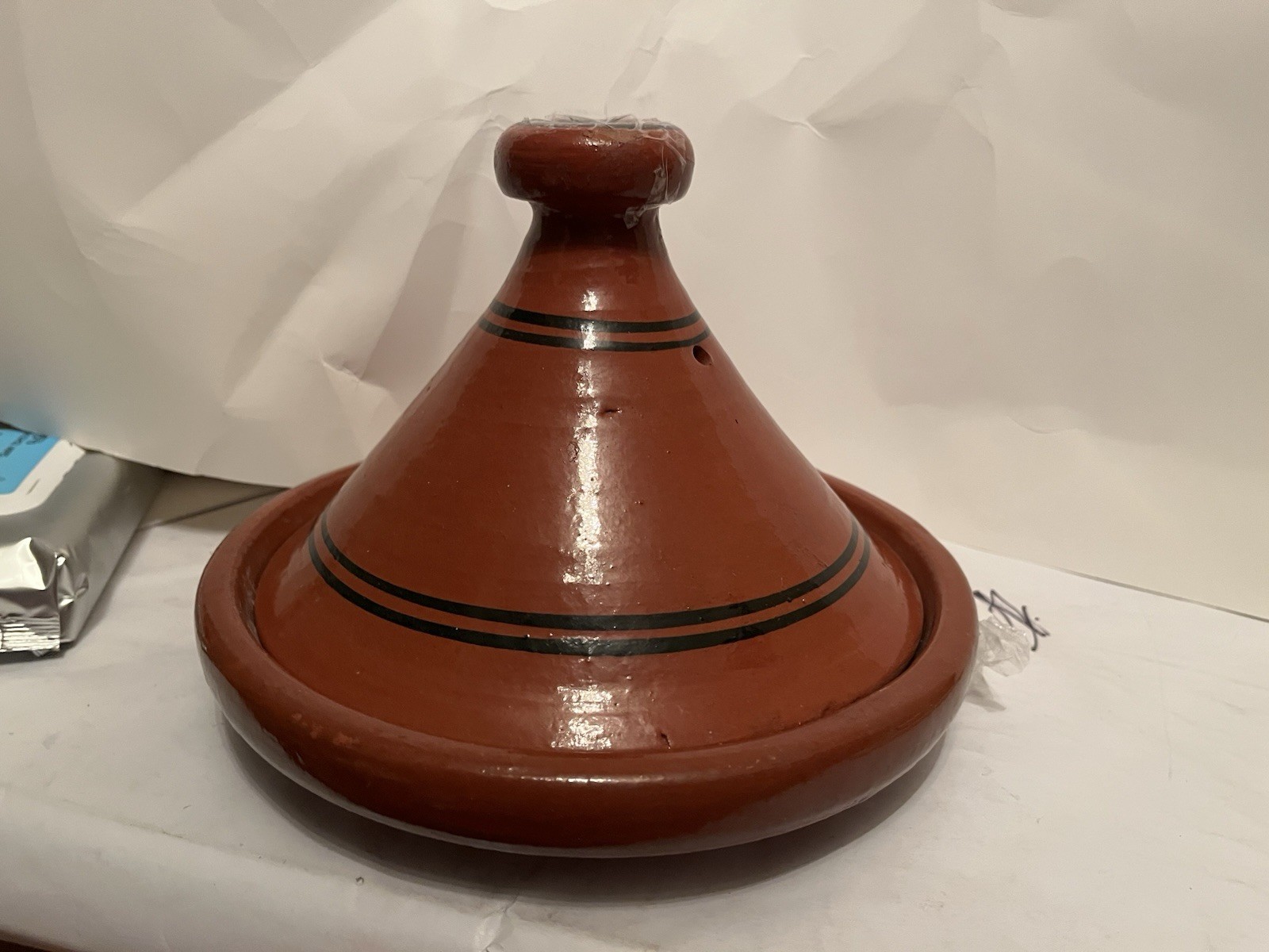 Terracotta Clay Moroccan Cooking Tagine New 9” Verge Culture with Ras el Hanout gallery
