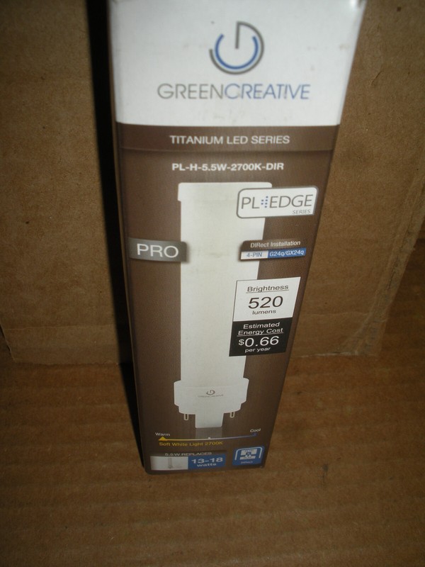 Green Creative LED 5.5w 4 pin direct replacement 13-18W lot of 3 20 lots horizon gallery