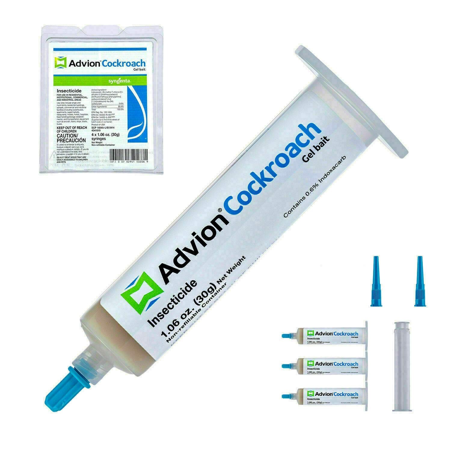 Advion Cockroach Gel Bait 4 Tubes, 1 Plunger 2 Tips gallery