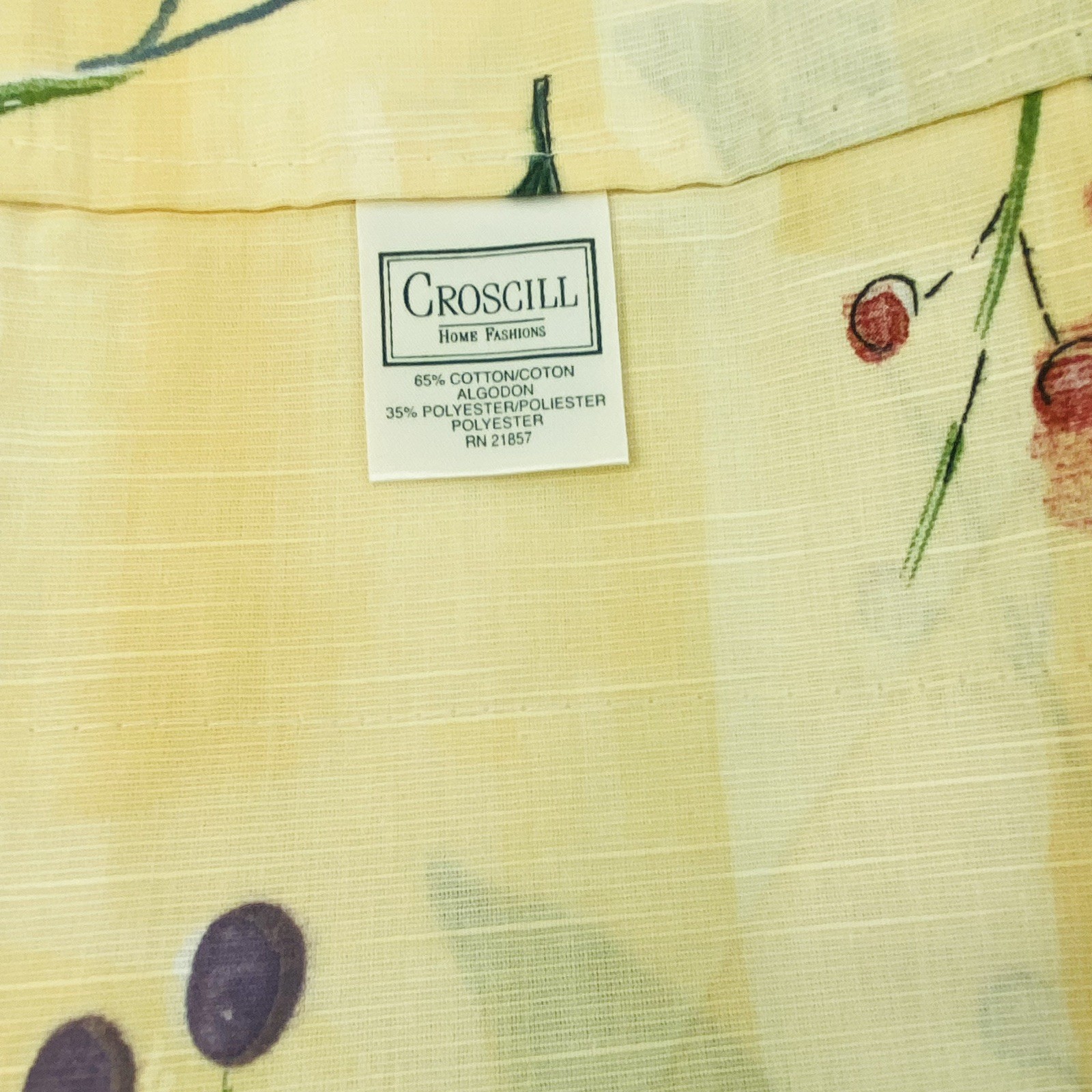 Croscill Classics Gazebo Blouson Valance Yellow Botanical 94in W x 15in Vintage gallery