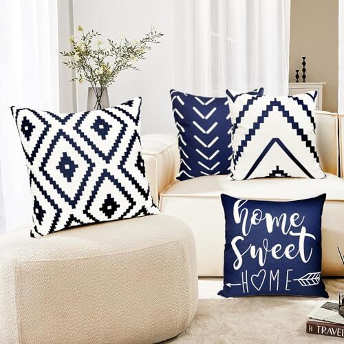 Decorative Throw Pillow Covers 18x18 Inch Pillow Covers for 18"L x 18"W Blue gallery