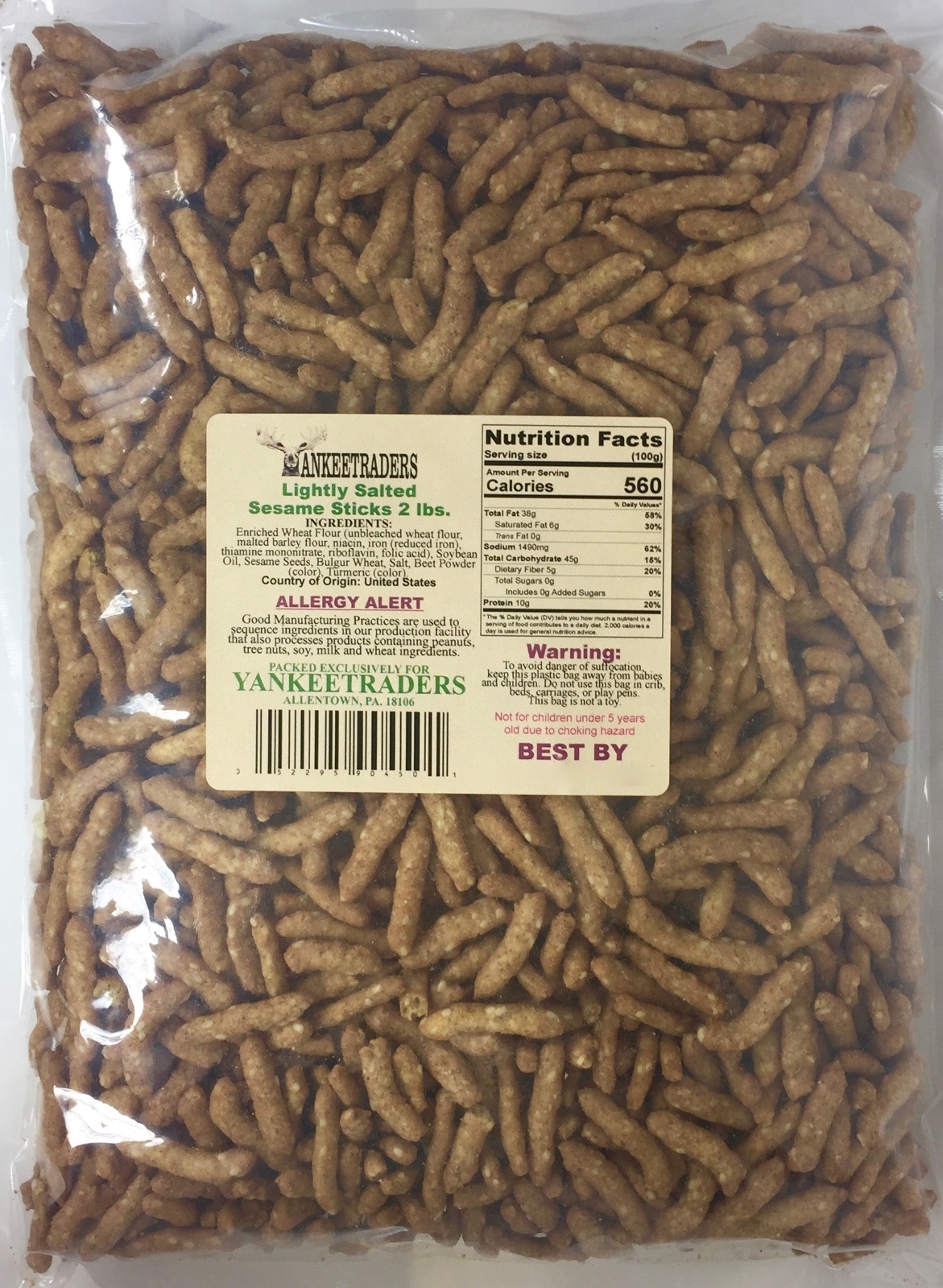 Narrow(Lightly Salted) Sesame Snack Sticks 2 lbs.~ YANKEETRADERS® ~FREE SHIPPING gallery