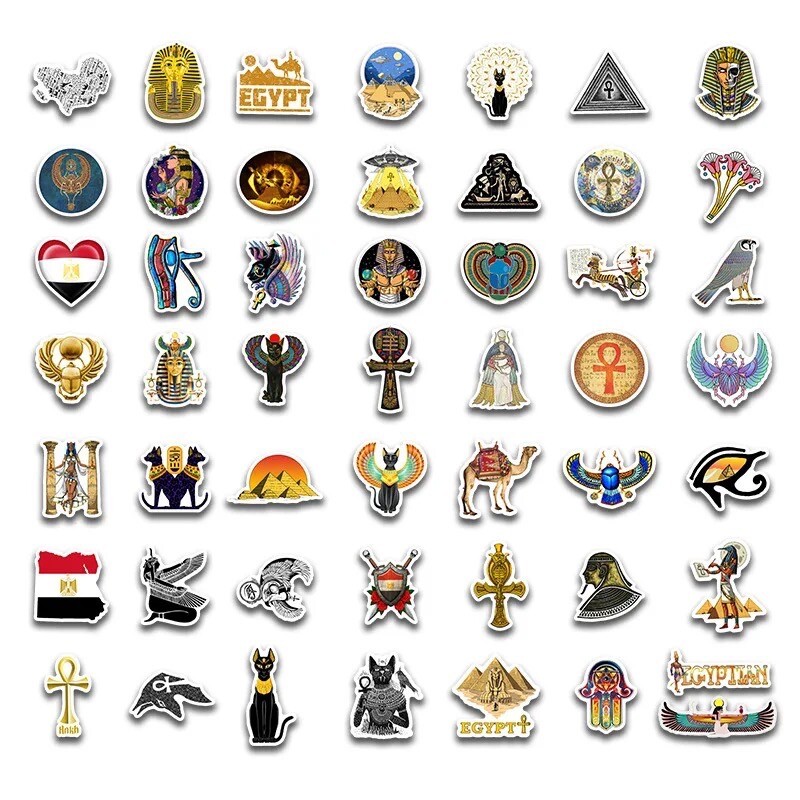 50 PCS Ancient Egypt Pharaoh Pyramid Obelisk Stickers Decals Free Shipping! gallery