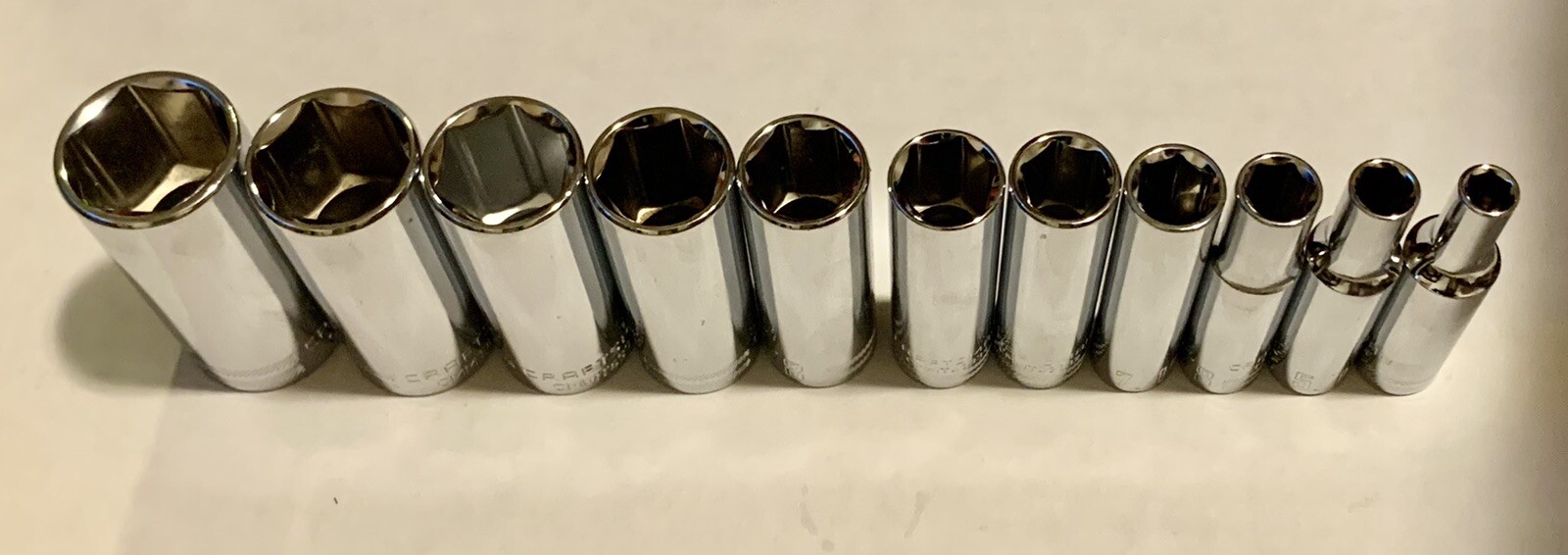 New CRAFTSMAN 3/8 Inch Drive 6 Pt Deep Socket Pick Size Metric MM Polished CMMT gallery