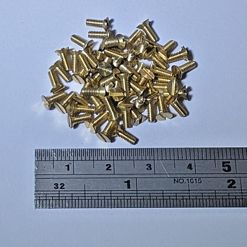 8 BA Brass 3/16th Countersunk Machine Screws / Bolts gallery