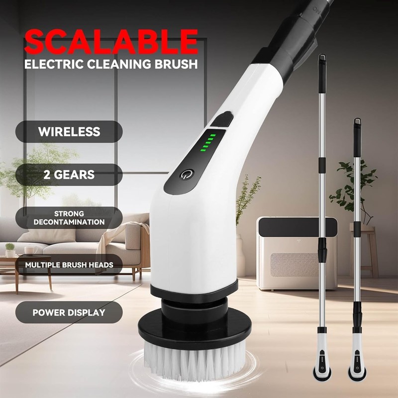7 in 1 Electric Cleaning Brush Cordless Scrubber Kit 25W Adjustable Handle gallery