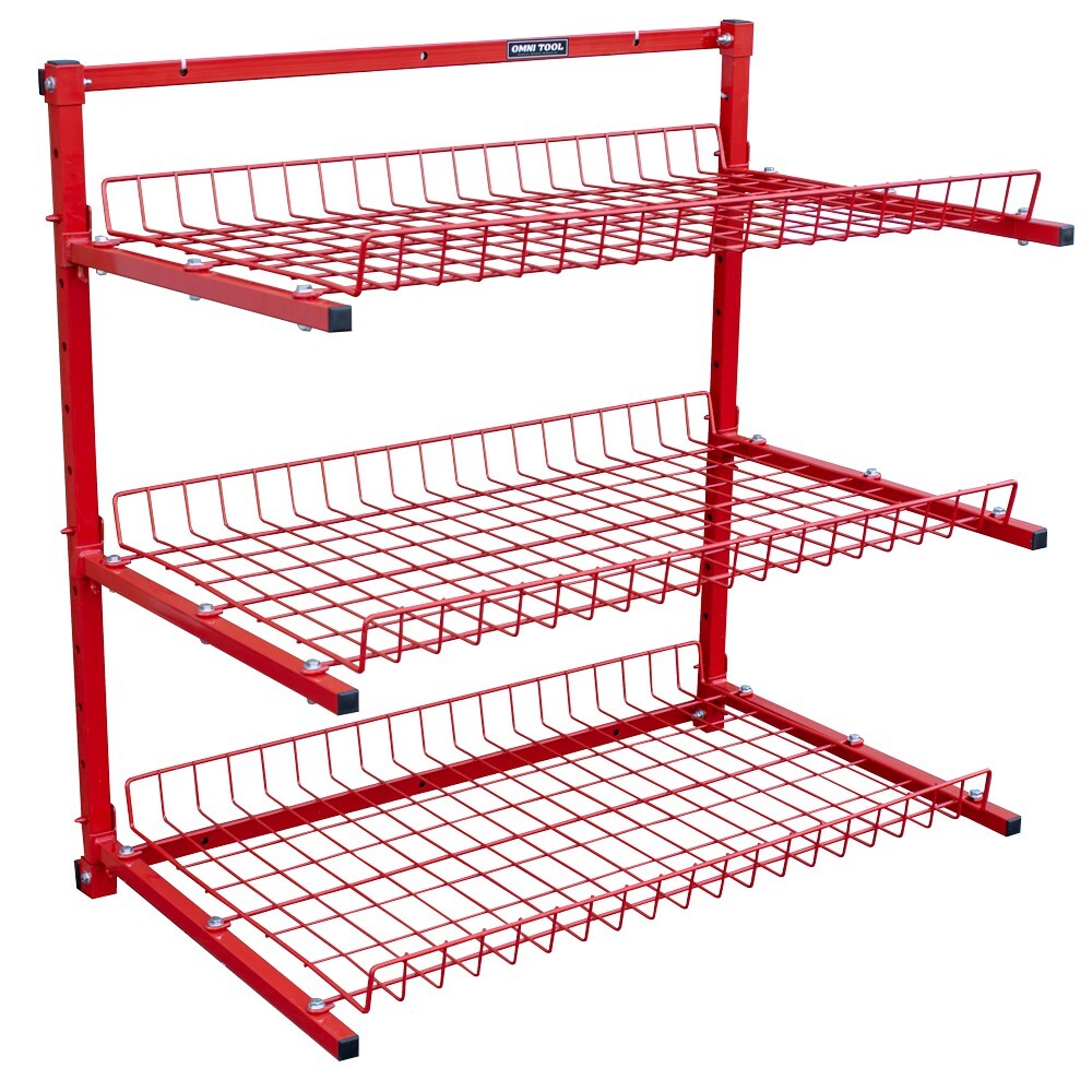 Omni Tool 3-Level Wall Mounted Garage Storage Rack, Heavy Duty, Adjustable gallery