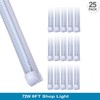 25Pack 72W 8FT Led Shop Light Fixture 8 Foot Led Tube Light T8 Integrated Bulbs gallery