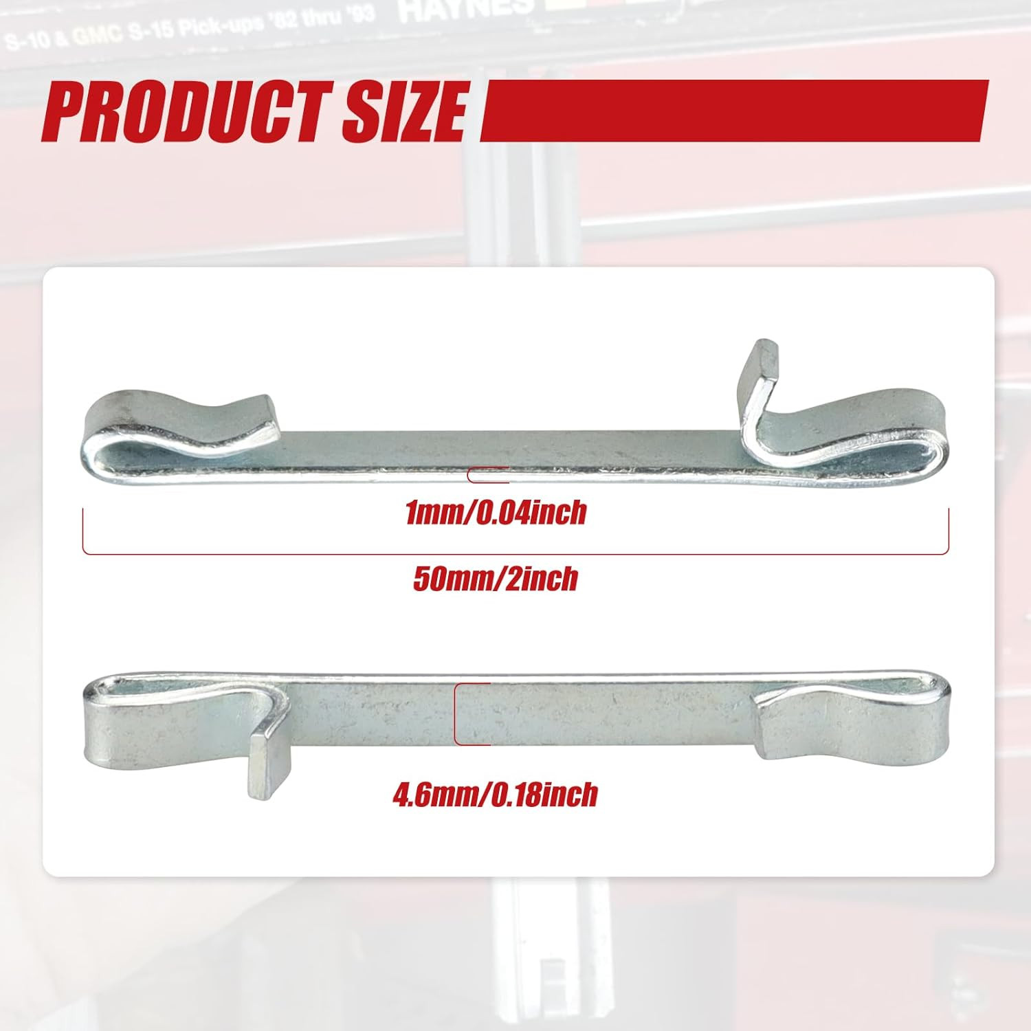 4 Pcs Early 2'' Double Loop Style Tool Box Drawer Slide Retaining Keeper Clips f gallery