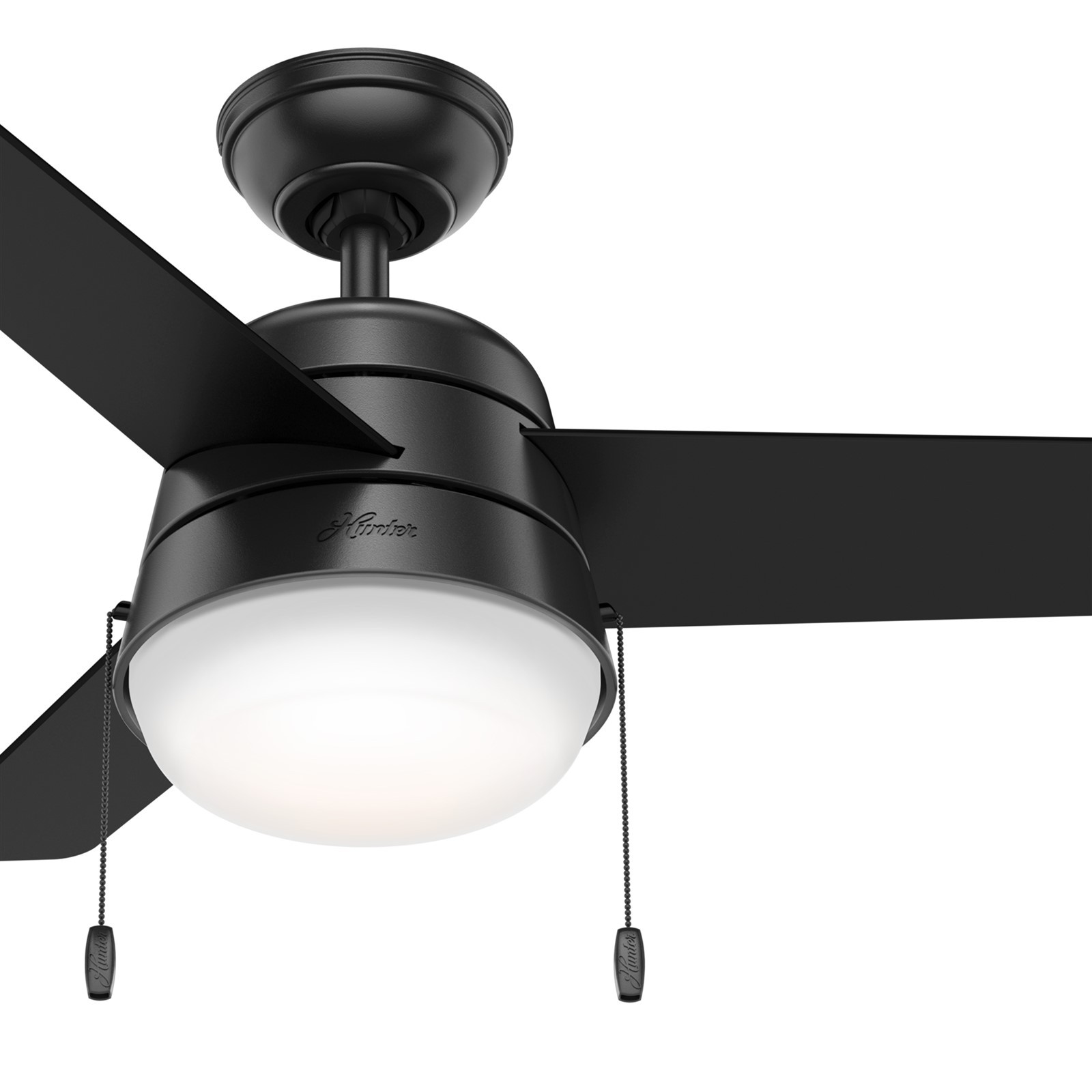 Hunter Fan 36 inch Matte Black Ceiling Fan with Light and Pull Chain Indoor gallery