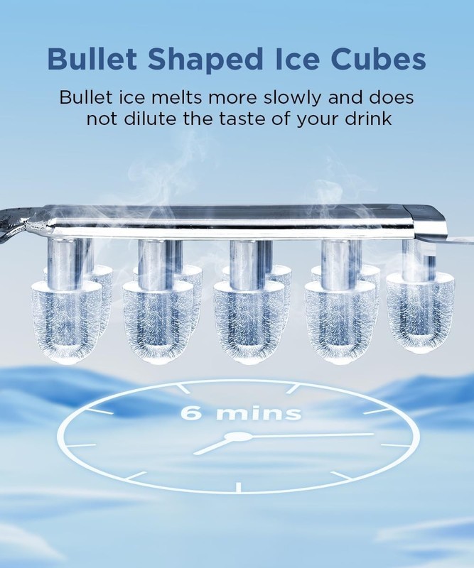 Ice Maker Countertop, Portable Ice Machine with Self-Cleaning, 26.5lbs/24Hrs, 9 gallery