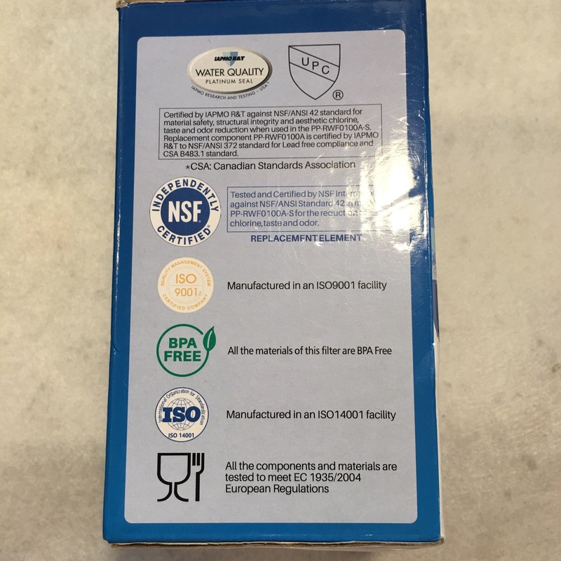 PUREPLUS Replacement Filter PP-RWF0100A Reduces 99% Chlorine Taste & Odor gallery