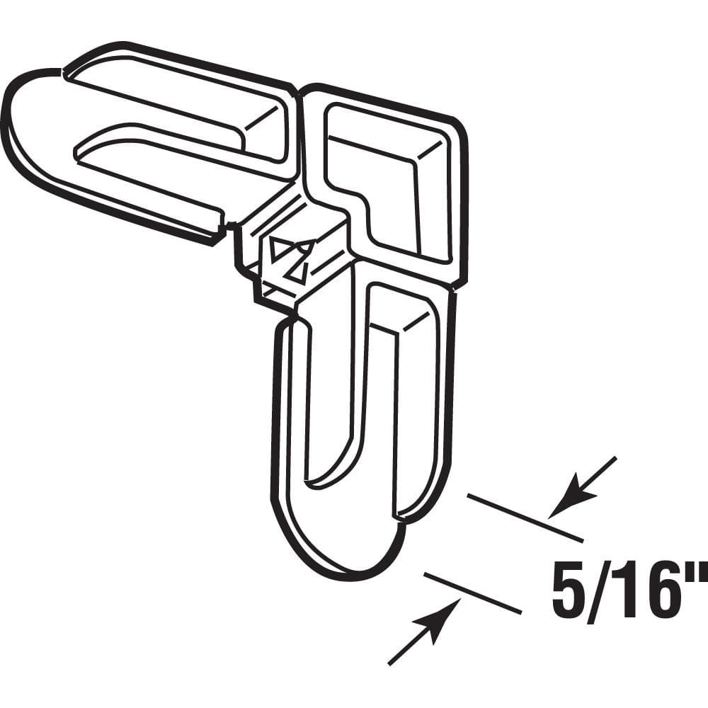 Screen Frame Corner, 5/16 In. X 3/4 In., White Plastic (50-Pack) gallery