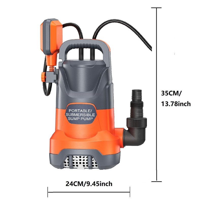 1 HP Sump Pump Automatic Submersible Water Pump with Float 5000GPH gallery