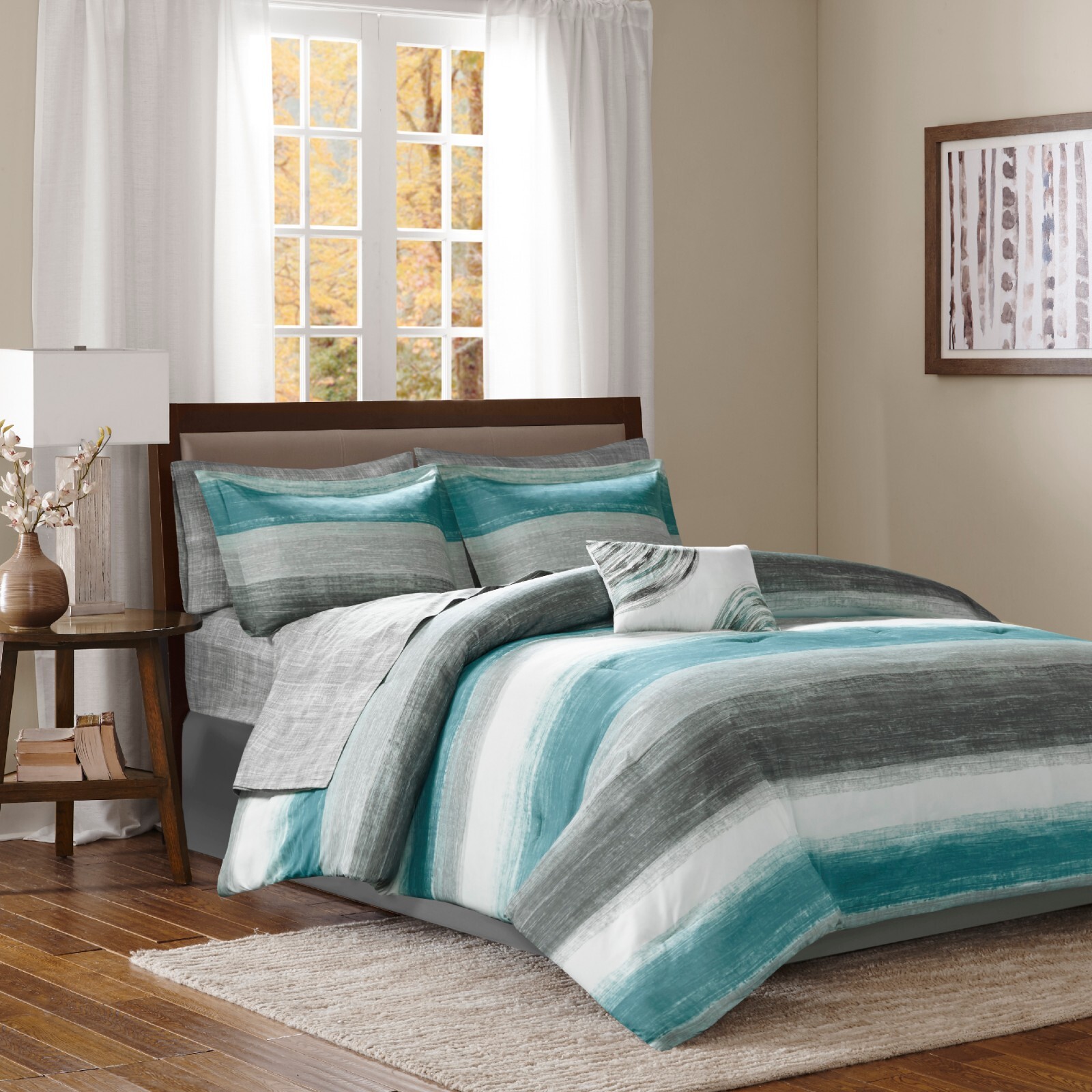 Madison Park Essentials Saben Comforter Set with Cotton Bed Sheets gallery