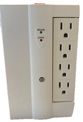 ELITE SIDE SOCKET 8 Plug /Outlet Expander Extender Preowned WHITE