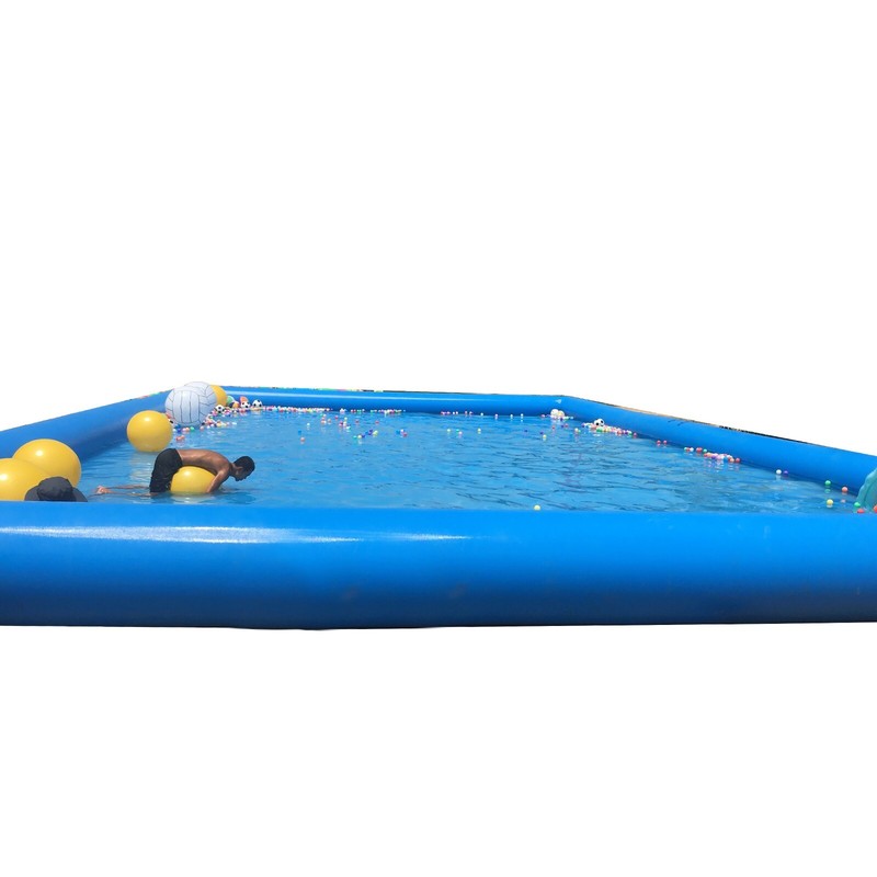 Outdoor PVC Inflatable Pool 32.8x32.8x2 ft Large Swimming Pool with 110V Blower gallery