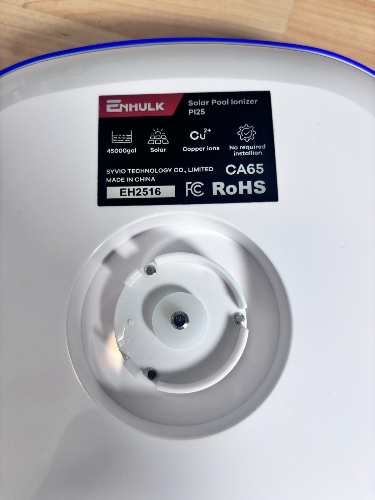 ENHULK P125 Solar Pool Ionizer - Eco-Friendly Water Purifier for Pools Up to 45, gallery