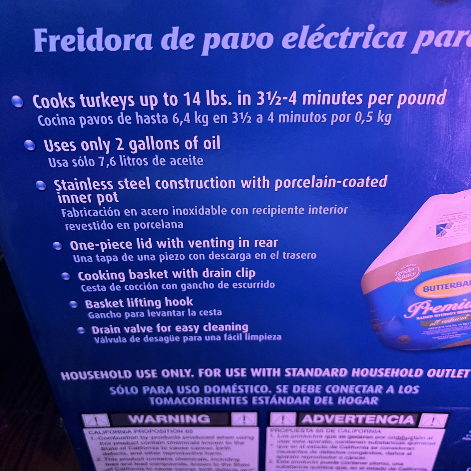 Masterbuilt Butterball Indoor Electric Turkey Fryer Open Box 14 lbs gallery