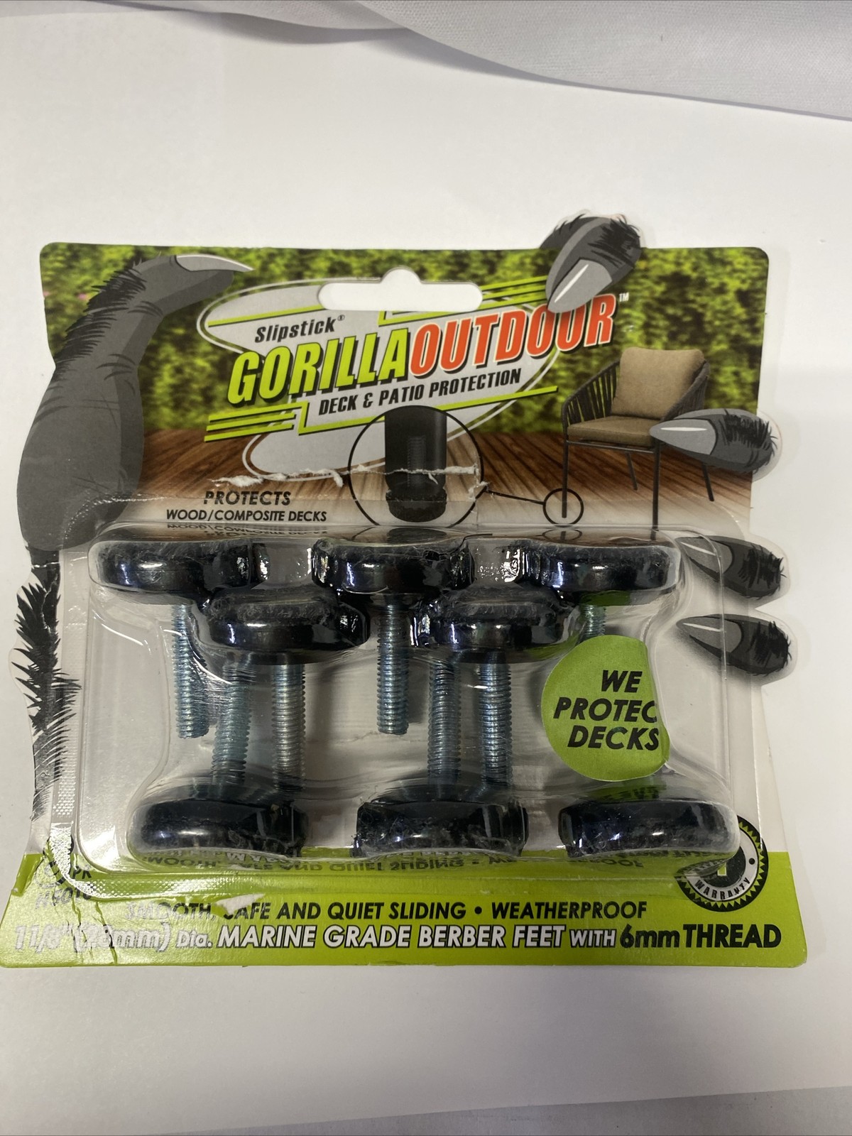 Slipstick Gorilla Outdoor Adjustable Furniture Levelers (8 Pack) H5010 gallery