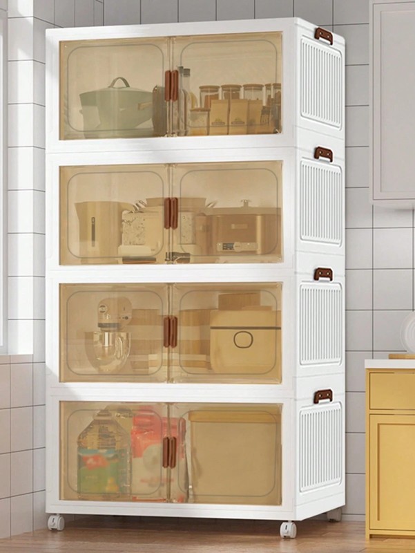 New Stackable Storage Bins With Lids Doors Foldable 2/3/5 Layers Free Shipping gallery