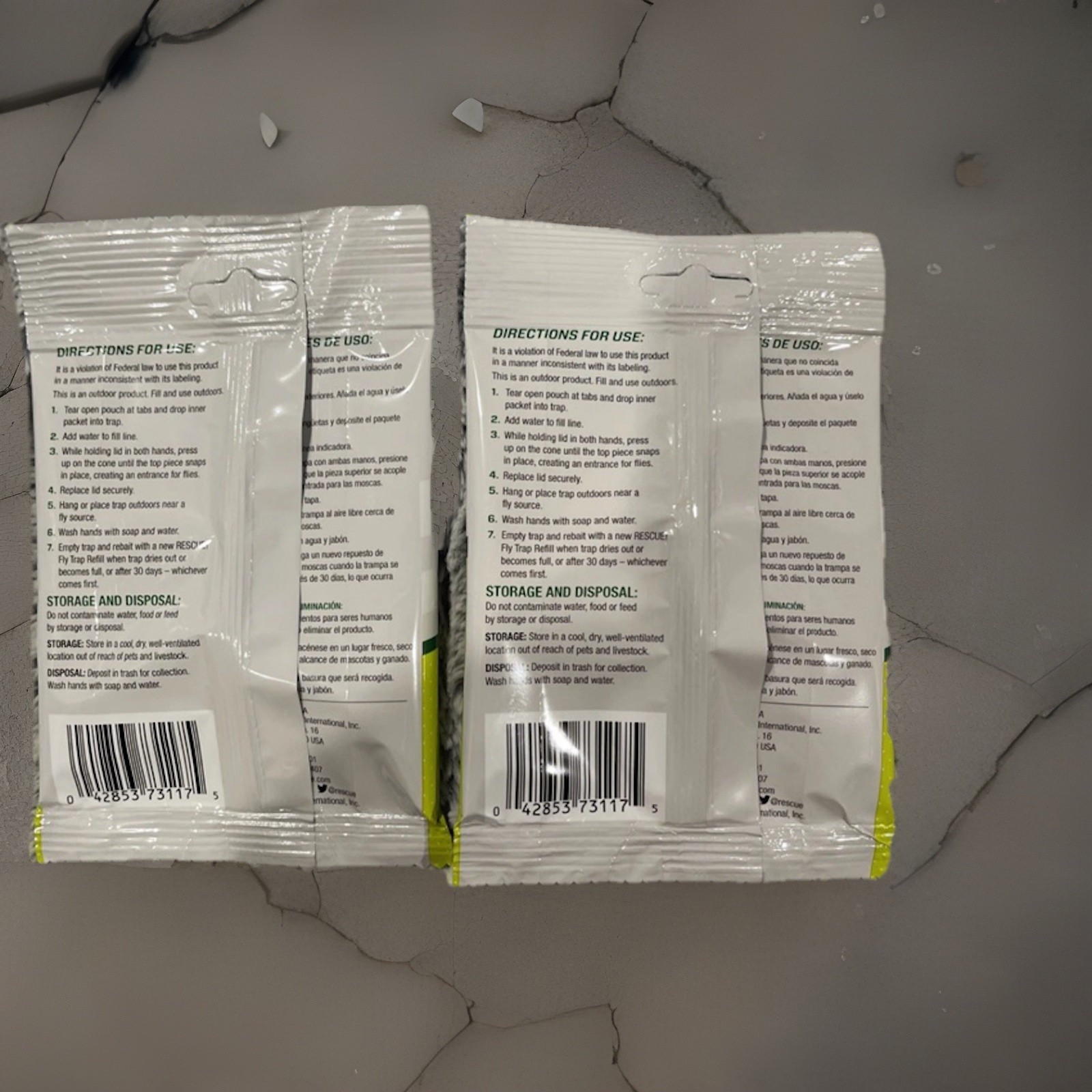 RESCUE! Reusable Fly Trap Refill Outdoor Use - 30 Day Supply 2 Pack gallery