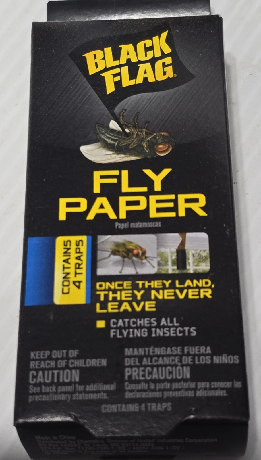 Black Flag Fly Paper Insect Trap (48 Traps) 12 Boxes Of 4 Each (Flying Insects) gallery
