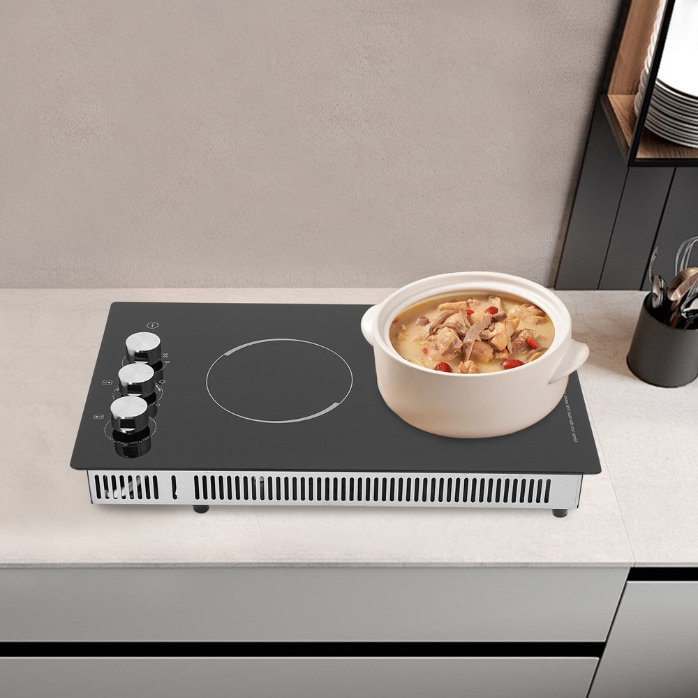 Knob Control 90 Min Timer Electric 1100w Cooktop Embedded Cooktops For Home