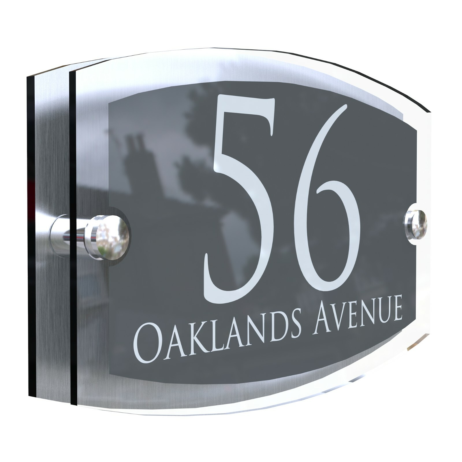 Anthracite House Sign Plaques Door Numbers Personalised Address Acrylic gallery