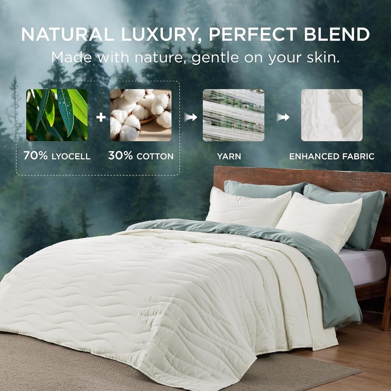 Summer Quilt – Below Zero Cooling Comforter Queen Size, White, Moisture-Wicking gallery