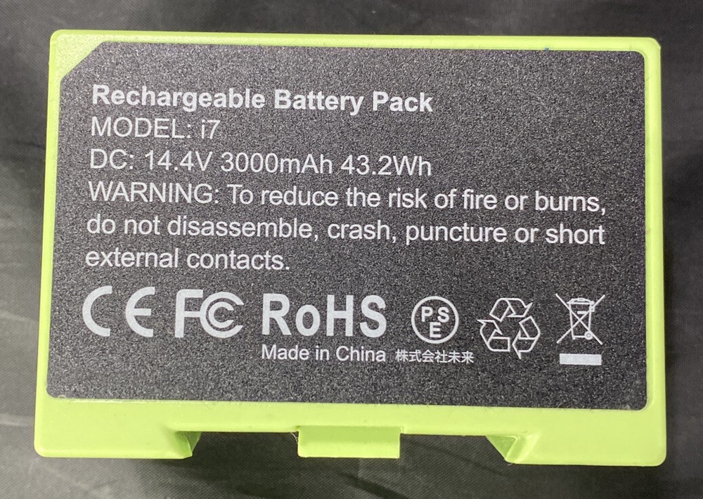 New i7 Replacement Battery Pack For iRobot Roomba DC: 14.4V 3000mAh 43.2Wh