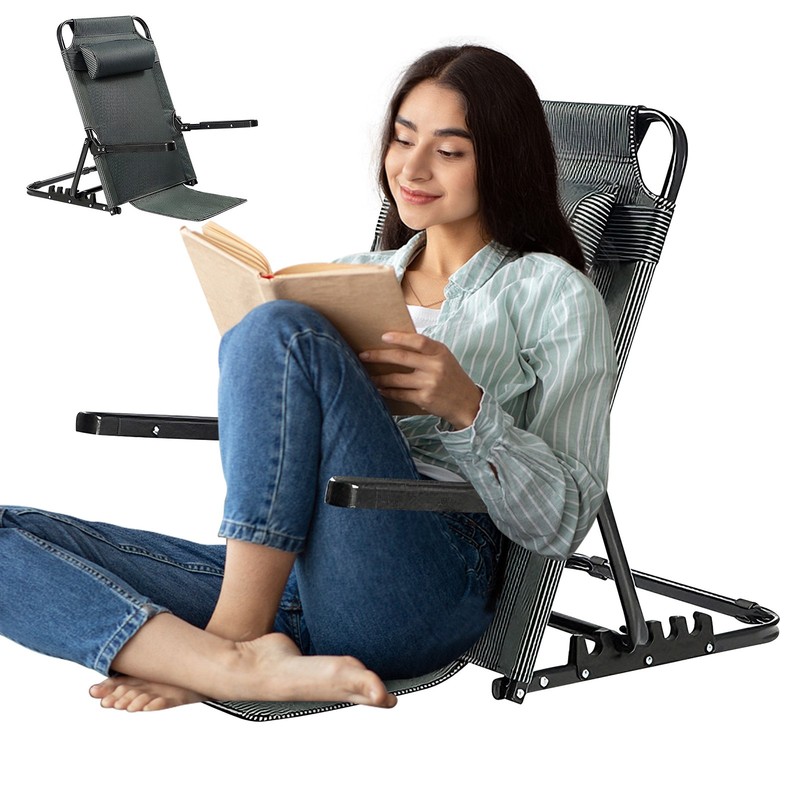 Lifting Bed Backrest with Armrest Portable Folding Adjustable Sit up Back Rest gallery
