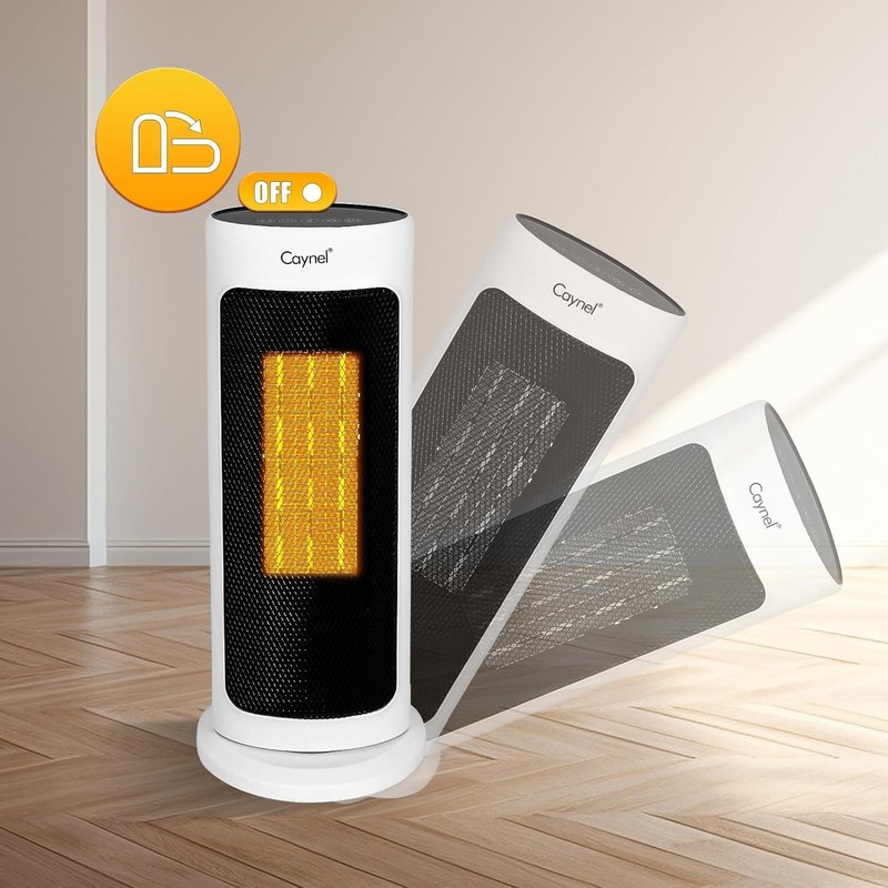 Oscillating Portable Ceramic Tower Heater 1500W Digital Thermostat 12Hour Timer gallery