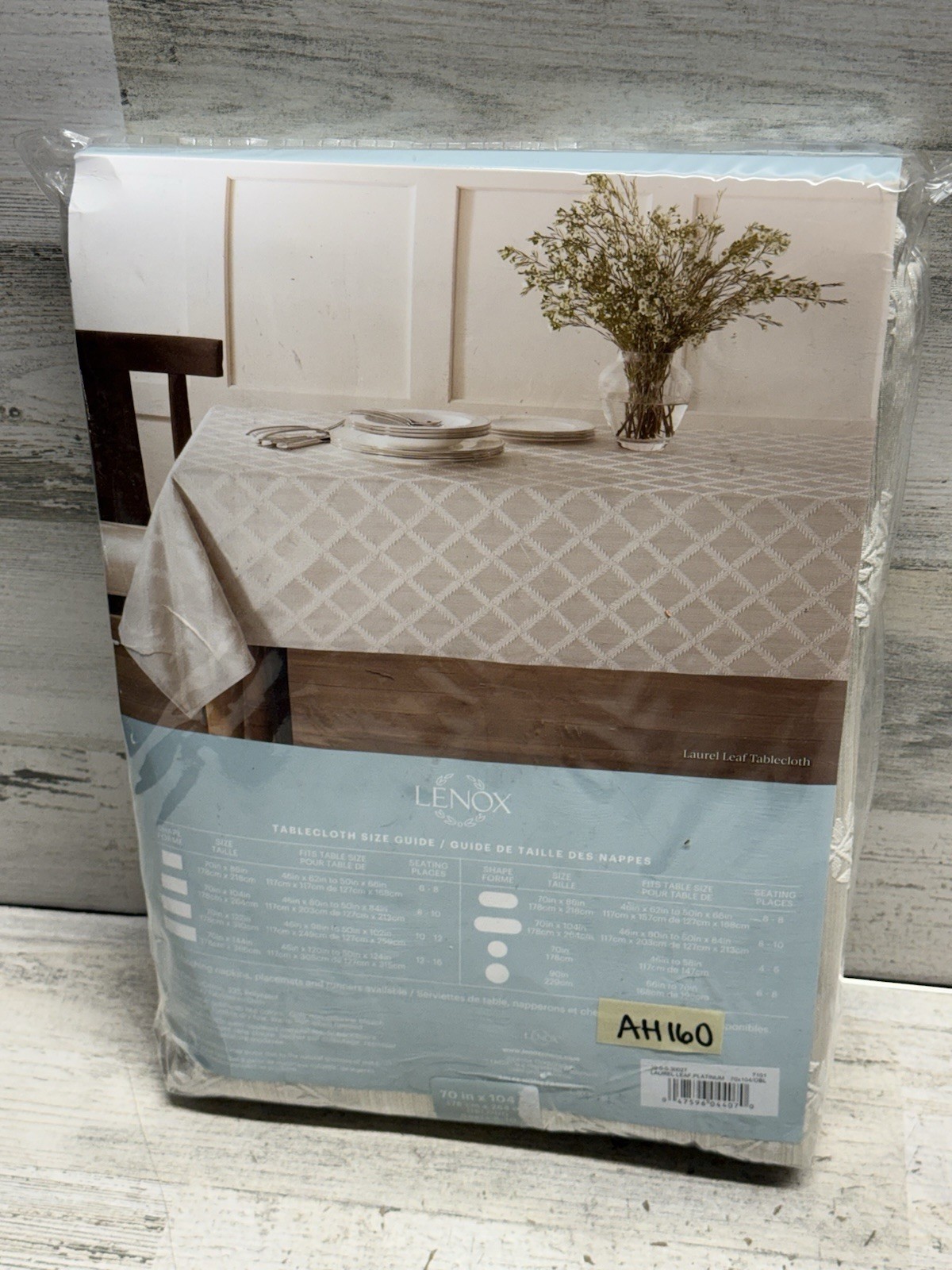 Lenox Laurel Leaf 70" X 104" Rectangle Tablecloth - Ivory New gallery