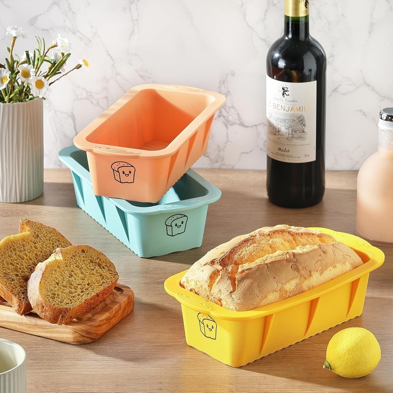 3PCS Silicone Bread Loaf Pan: Non-Stick, Easy Release, Dishwasher Safe gallery