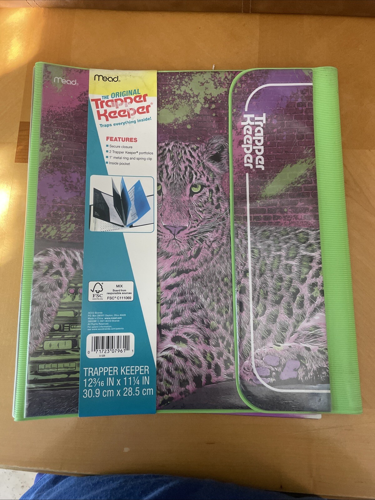 Mead Original Trapper Keeper Binder Retro Portfolio Vintage Style CHEETAH #10722 gallery