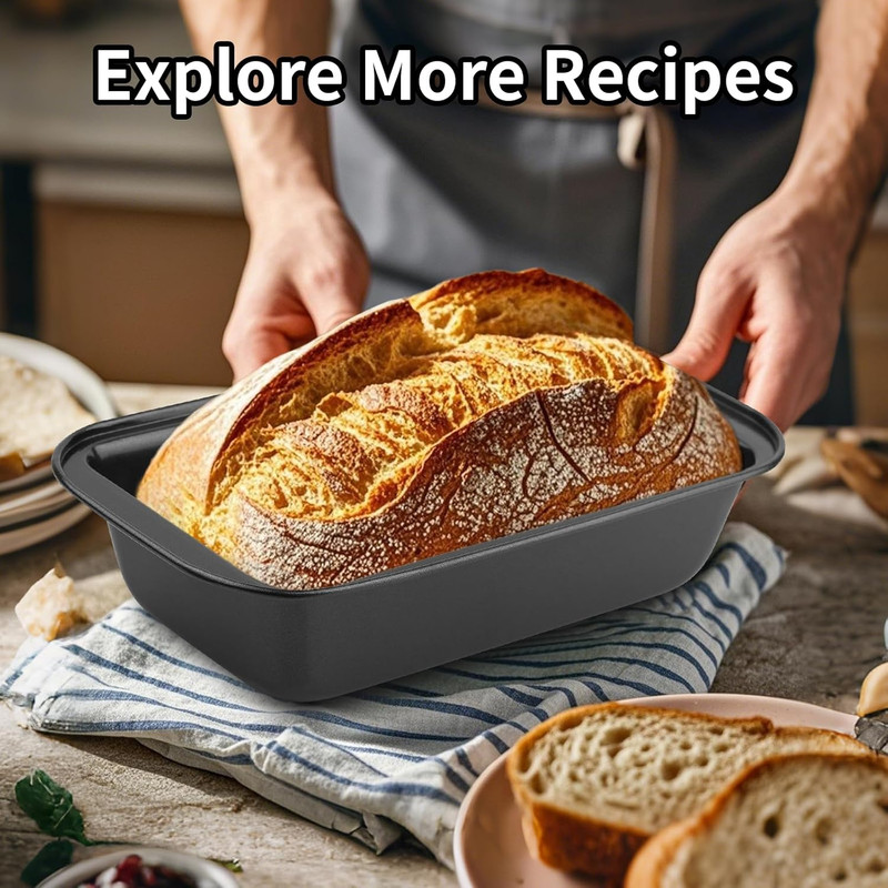 2 Pack Nonstick Bread Loaf Pans Carbon Steel Baking Pans for Bread gallery