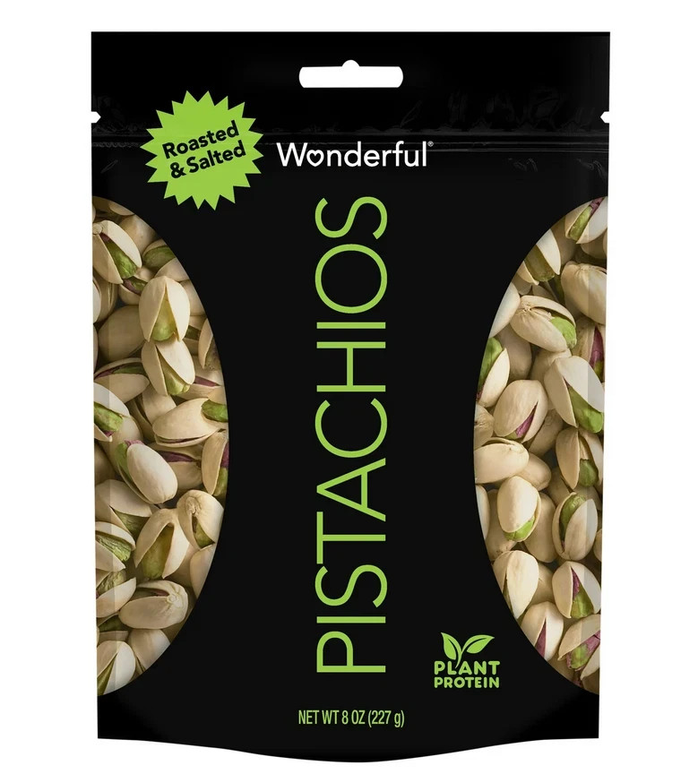 Wonderful Pistachios, In-Shell Roasted & Salted Nuts, 8 Ounce Resealable Bag gallery