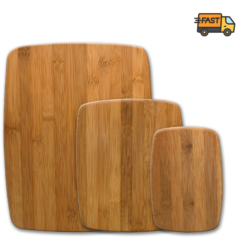 Farberware Bamboo Cutting Board Set 3 Piece Durable Kitchen Chopping Boards gallery