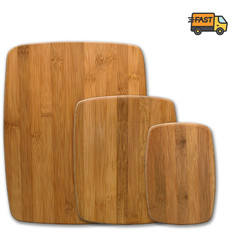 Farberware Bamboo Cutting Board Set 3 Piece Durable Kitchen Chopping Boards