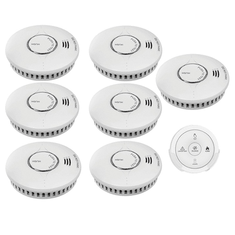 7x Emerald Wireless Interconnected Smoke Alarms 1 x Free Remote - 10 yr Battery gallery