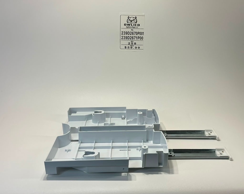 GE Refrigerator Slide Rail Set 239D2671P001 239D2670P001 OEM WTY RTS gallery