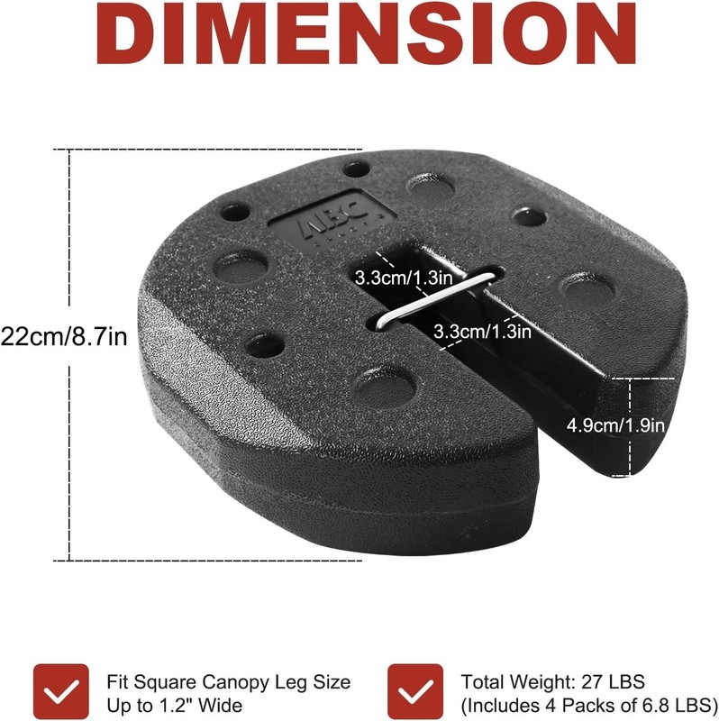 Eco-Friendly 27LB Canopy Weights with Lock - Perfect for Outdoor Events gallery