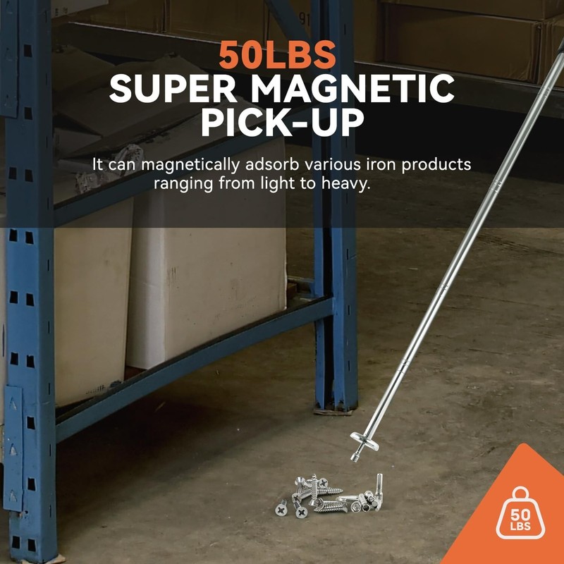 "Telescoping Magnetic Pickup Tool with 50Lb Pull Force, Magnet Stick Extendable gallery