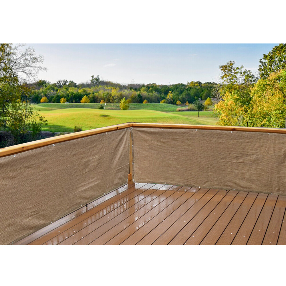 Privacy Fence Screen Windblock Mesh In Walnut Brown 6x10, 6x16, 6x26 gallery